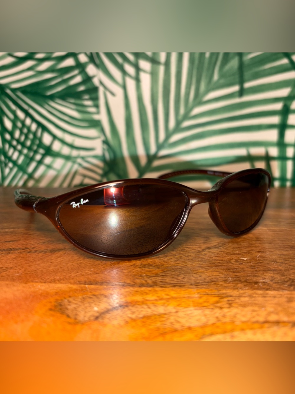 Ray-Ban Vintage Cutters 2047 Glossy Brown Sunglasses Italy